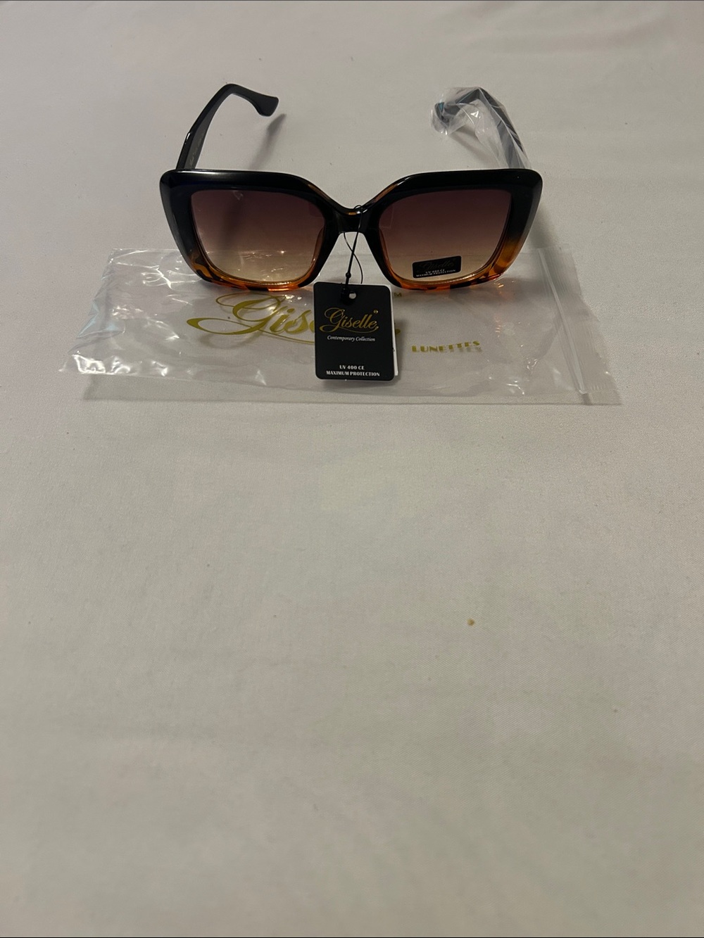 Gradient Brown Cat-Eye Sunglasses by